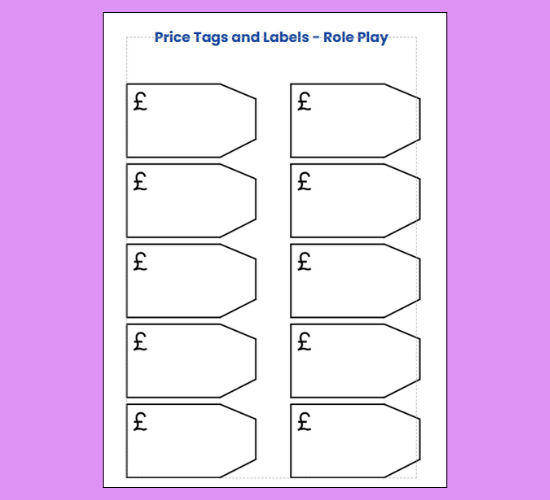 Price Tags and Labels Role Play