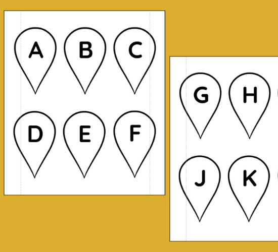 A-Z Letter Fans Uppercase