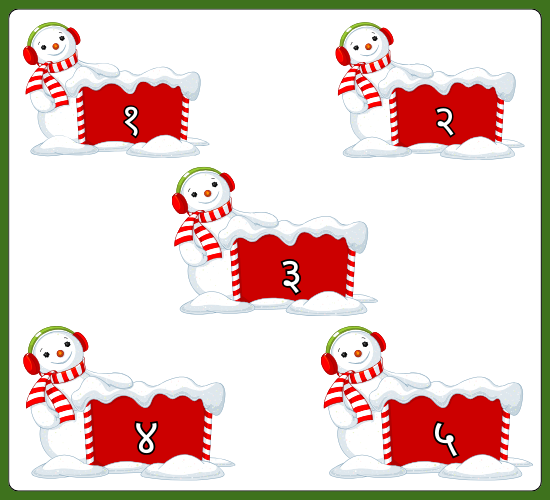 Numbers 0-31 on Snowmen (Hindi)