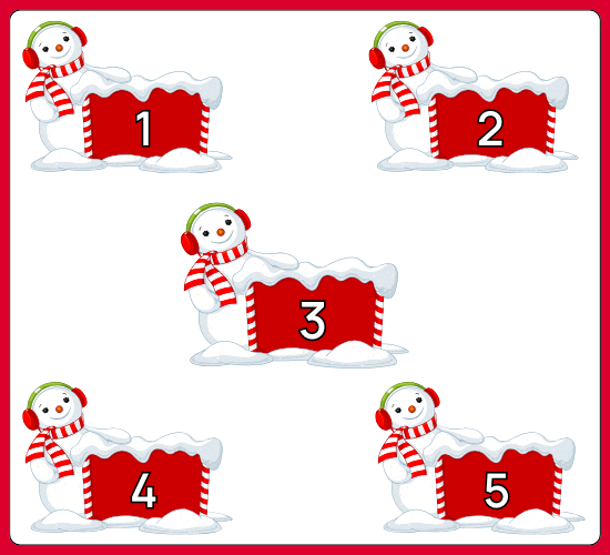 Numbers 0-31 on Snowmen