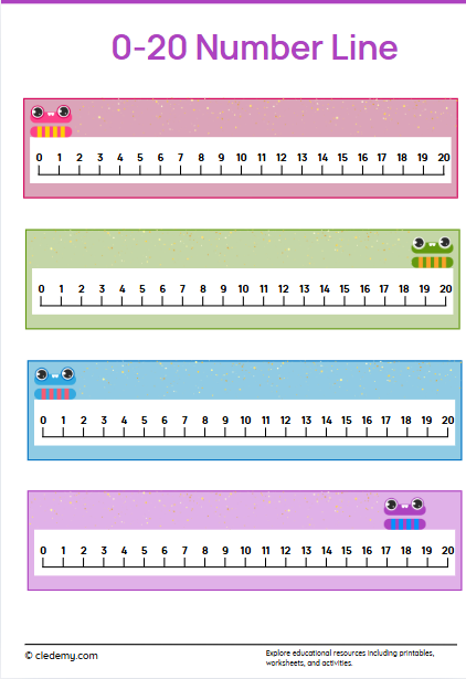 0-20 Number Line Practice