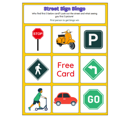 Street Sign Bingo