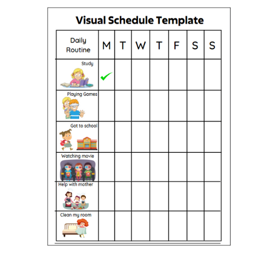 Visual Schedule Template