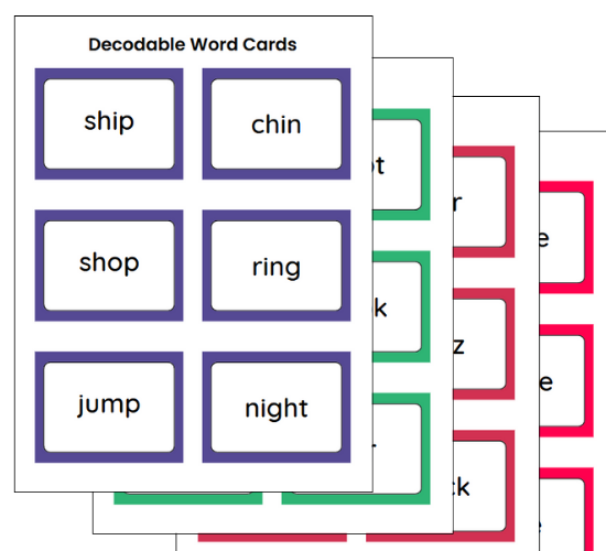 Phase 3 Decodable Tricky Word Cards