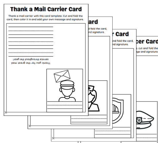 Thank a Mail Carrier Card Template