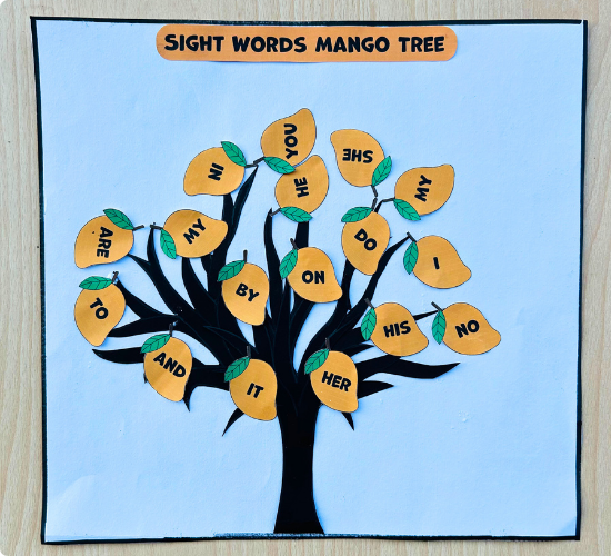 Sight Words on Mango Tree Model