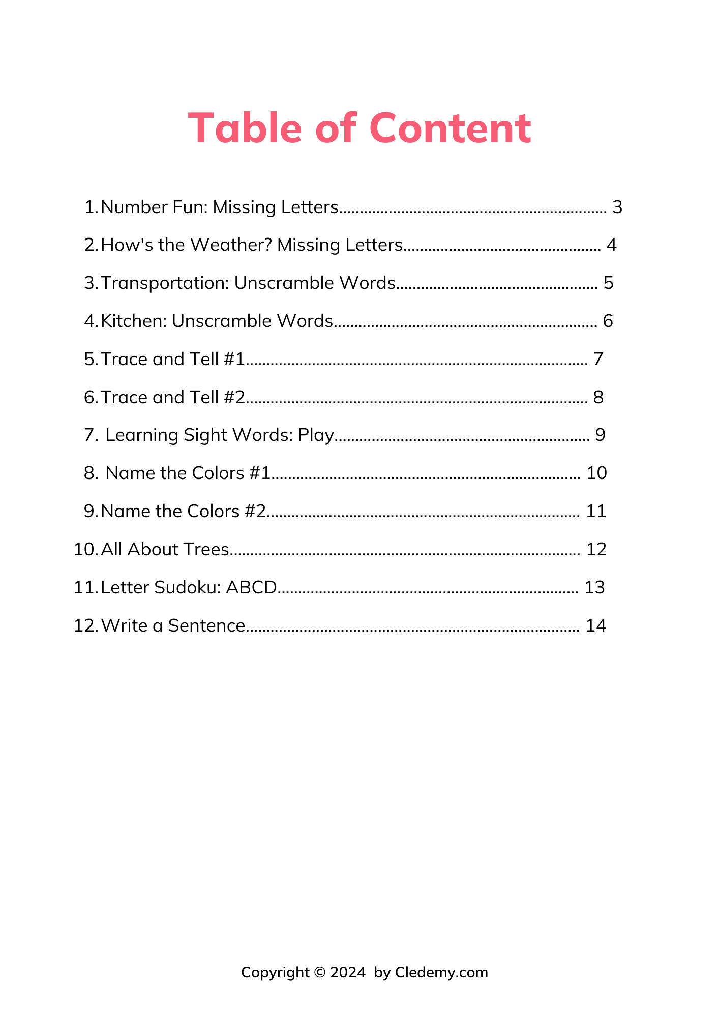 worksheet