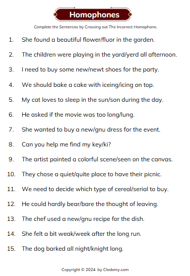 worksheet