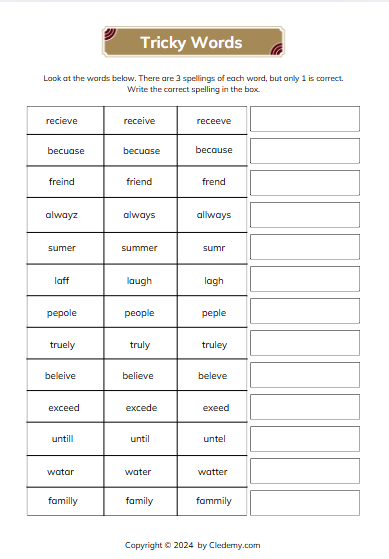 worksheet