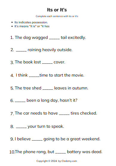 worksheet