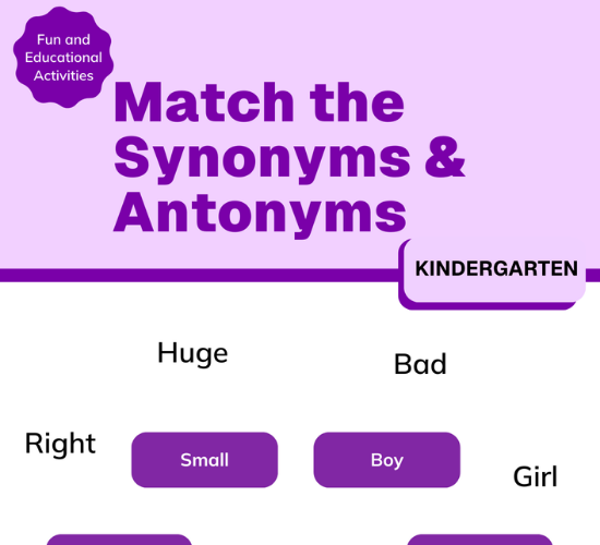 Match the Synonyms & Antonyms