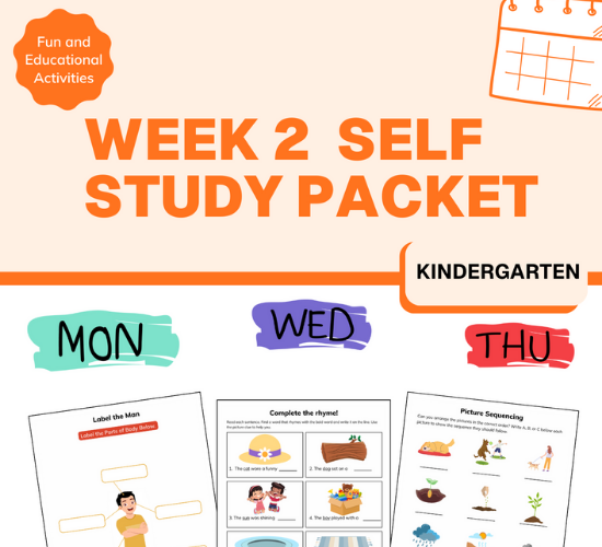 Kindergarten My Study Packet Week 2