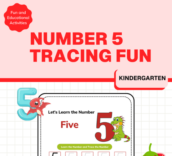 Number 5 Tracing Fun