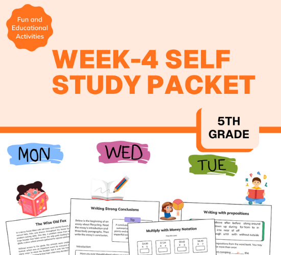 Grade Fifth My Study Packet Week 4