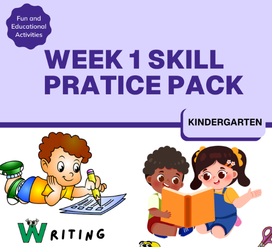 kindergarten Skills Practice Pack Week 1