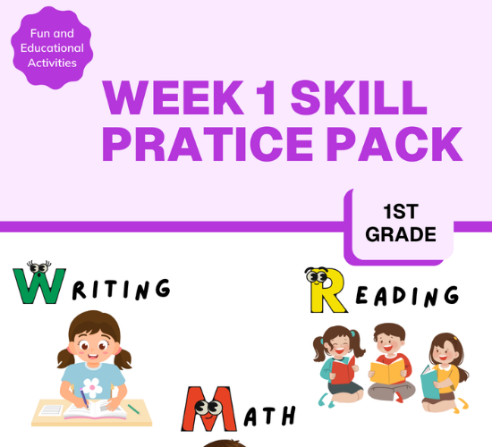 Grade First Skills Practice Pack Week 1