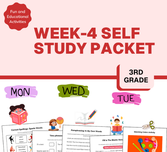 Grade Third My Study Packet Week 4