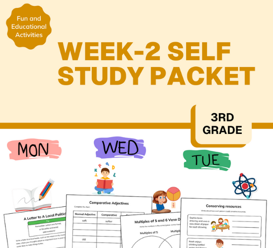 Grade Third My Study Packet Week 2
