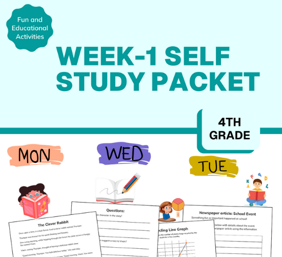 Grade Fourth My Study Packet Week 1