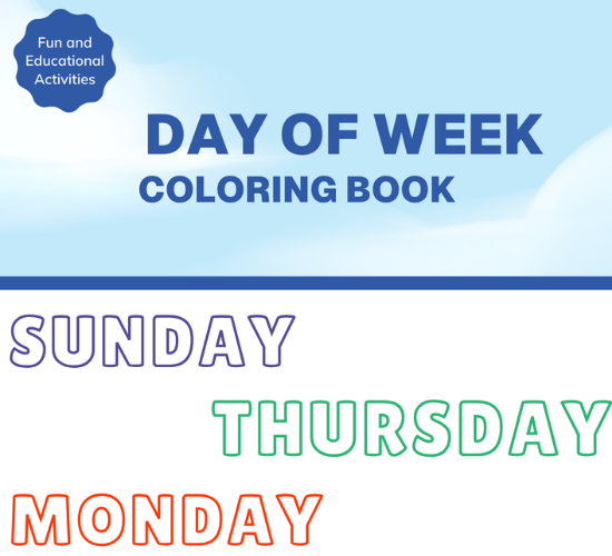 Day of Week Coloring Book
