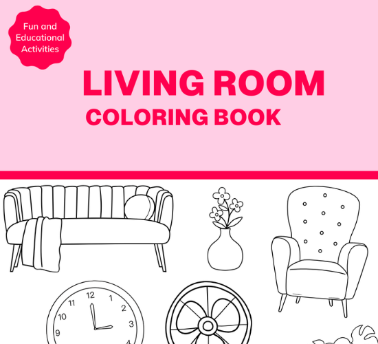 Living Room Coloring Book