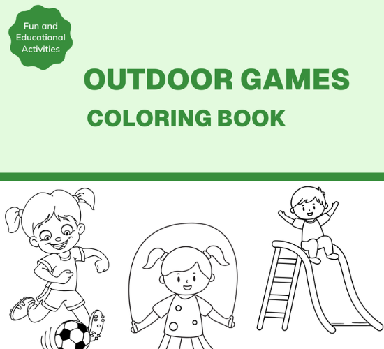Outdoor Games Coloring Book