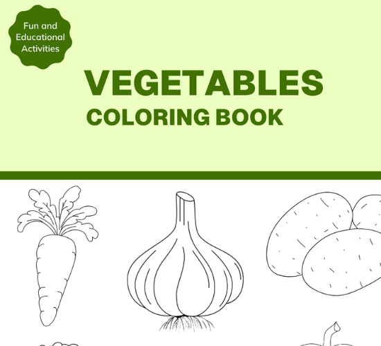 Vegetables Coloring Book