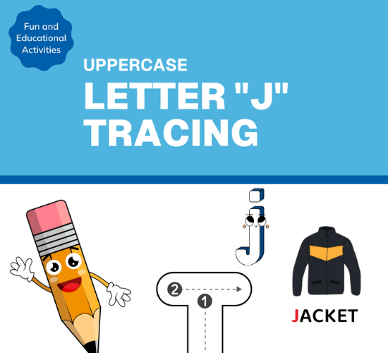 Uppercase Letter "J" Tracing