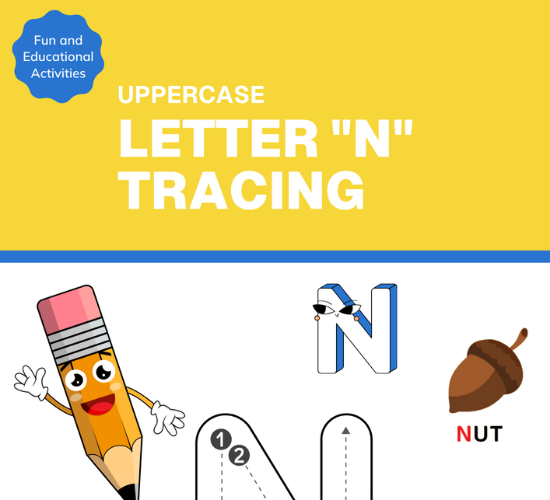 Uppercase Letter "N" Tracing