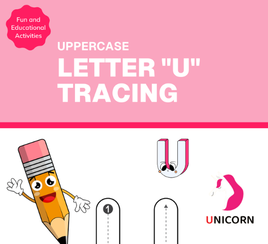 Uppercase Letter "U" Tracing