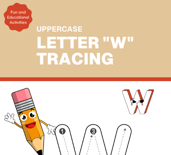 Uppercase Letter "W" Tracing