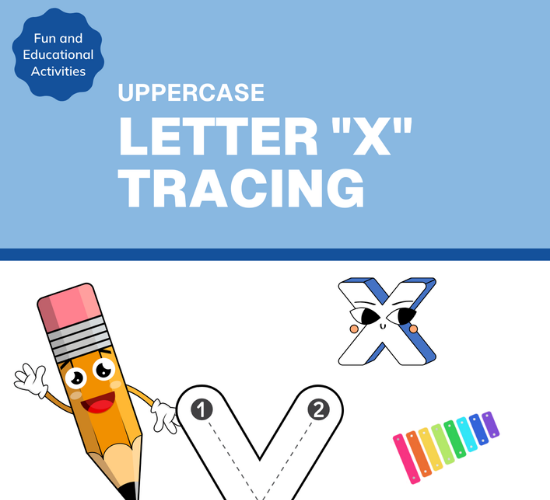 Uppercase Letter "X" Tracing