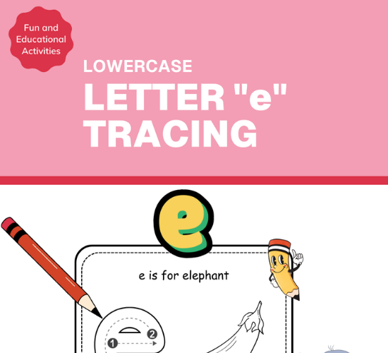 Lowercase Letter "e" Tracing