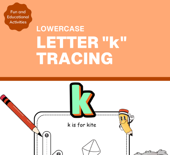 Lowercase Letter "k" Tracing