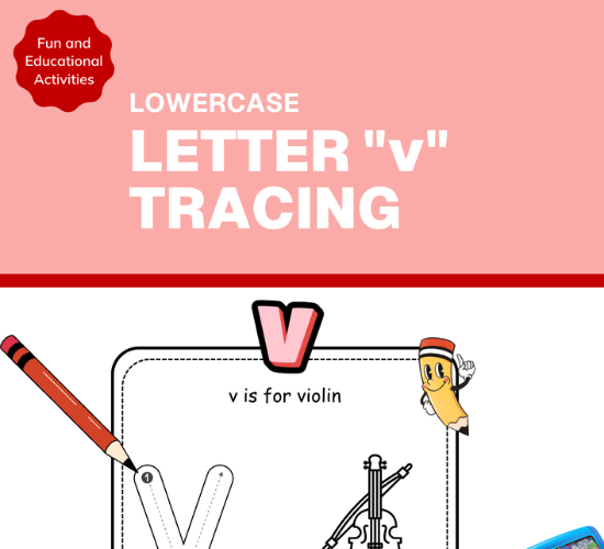 Lowercase Letter "v" Tracing