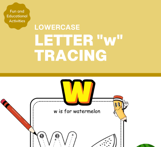 Lowercase Letter "w" Tracing