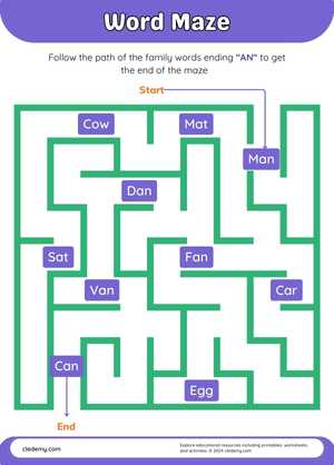 -An Word Family Maze
