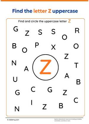 Find And Circle The Uppercase Letter Z