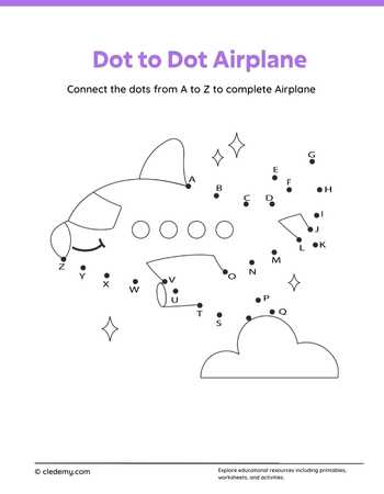 Dot to Dot Airplane 2