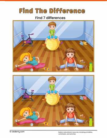 Find the Difference in Exercise Room Picture