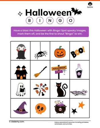 Halloween Bingo Card