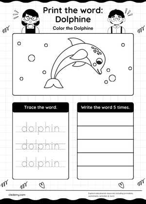 Tracing words - dolphin