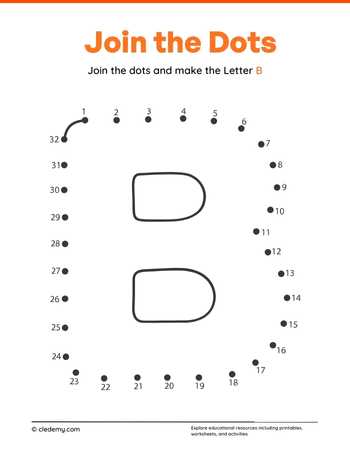 Joining Dots Make The Letter - B