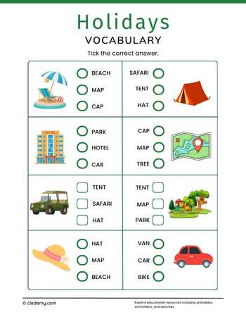 Holidays Vocabulary