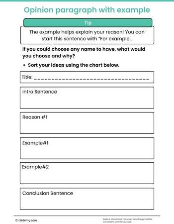 Opinion Paragraph with An Example