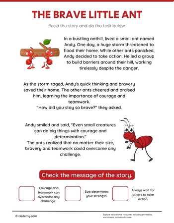 The Brave Little Ant