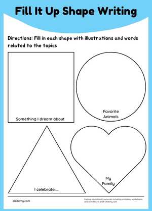 Shape Writing and Drawing Activity