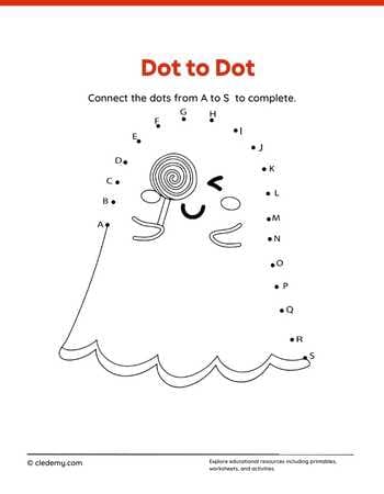 Dot to Dot Halloween Ghost 3