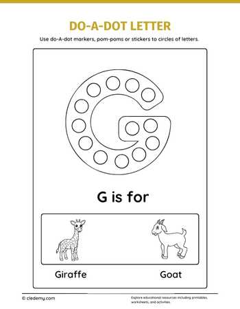 Letters G Do a Dot