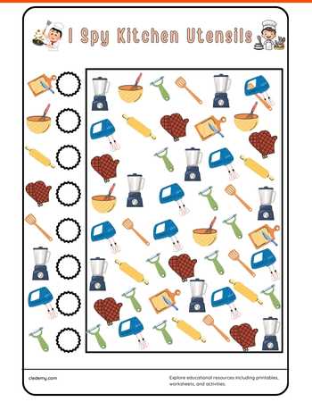 I Spy Kitchen Utensils